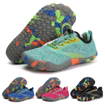 Scarpe da acqua per bambini Scarpe a piedi nudi per bambini Scarpe da trail running comode Scarpe da trekking antiscivolo traspiranti per la spiaggia all'aperto 1