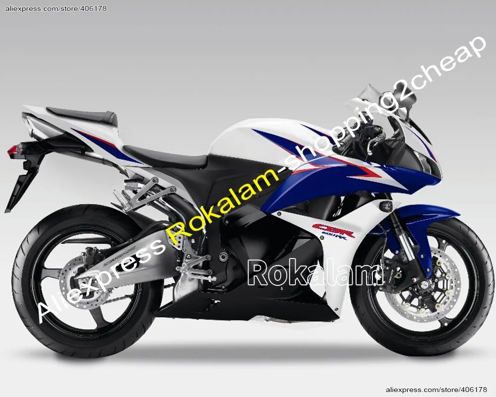 

Для Honda CBR600RR F5 2009 2010 2011 2012 CBR 600 RR 09 10 11 12 сине-белые Черный ABS обтекатель комплект (литья под давлением)