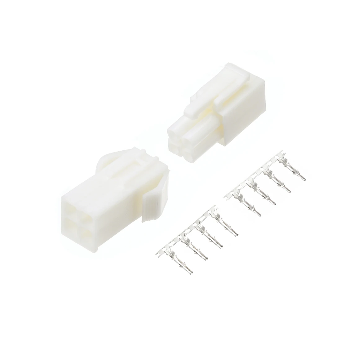 

Uxcell 4.5mm 4 Pin White Plastic Male Female -SM Housing Crimp Terminal Connector