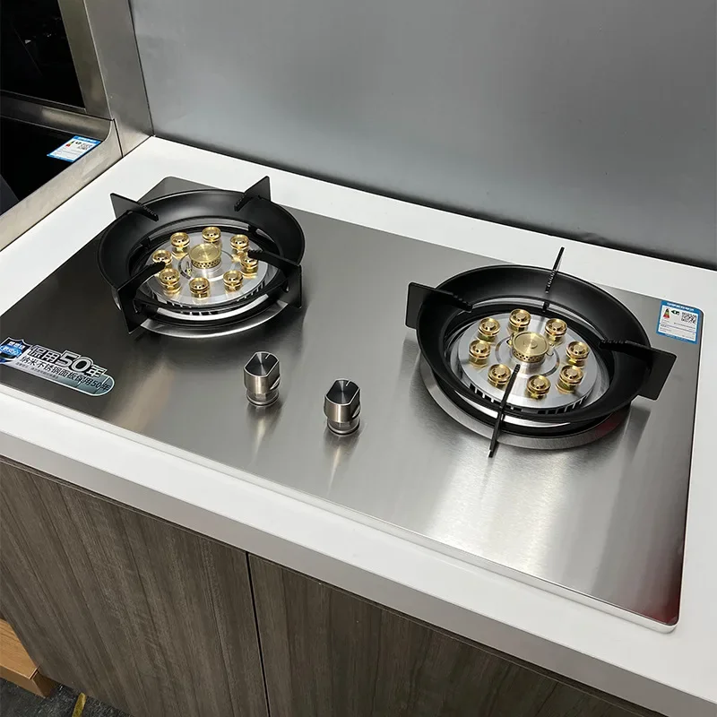 Gas Stove 7.0kw Fierce Fire Power LPG Type Natural Gas Cooker 2 Burners Stainless Steel Cooktop Kitchen Built-in Hobs Stove
