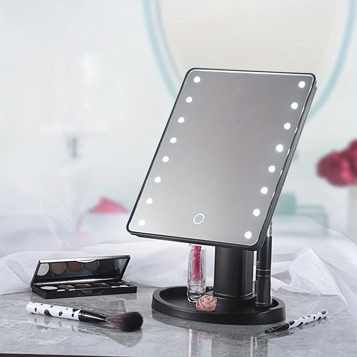 1PC Professional LED Makeup Mirror with Adjustable Brightness-Perfect for Flawless Beauty Application and Enhanced Lighting