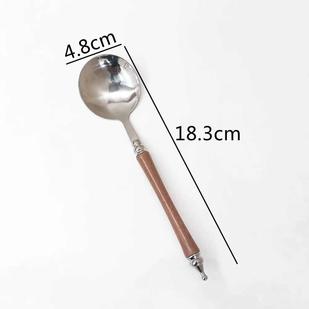 Roestvrijstalen Lepel Servies Met Lange Steel Dikker Roerijs Retro Maaltijdlepel Voor Het Serveren Van Soep En Dessert Dinerservies_voghion.com