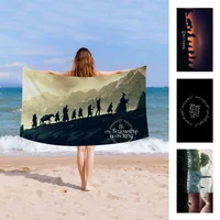 The L-Lord Of The R-Rings Movie Big Microfiber Beach Towels Quick Towel Sand Beach Towels Pool Towel For Travel Swim Pool Yoga 1