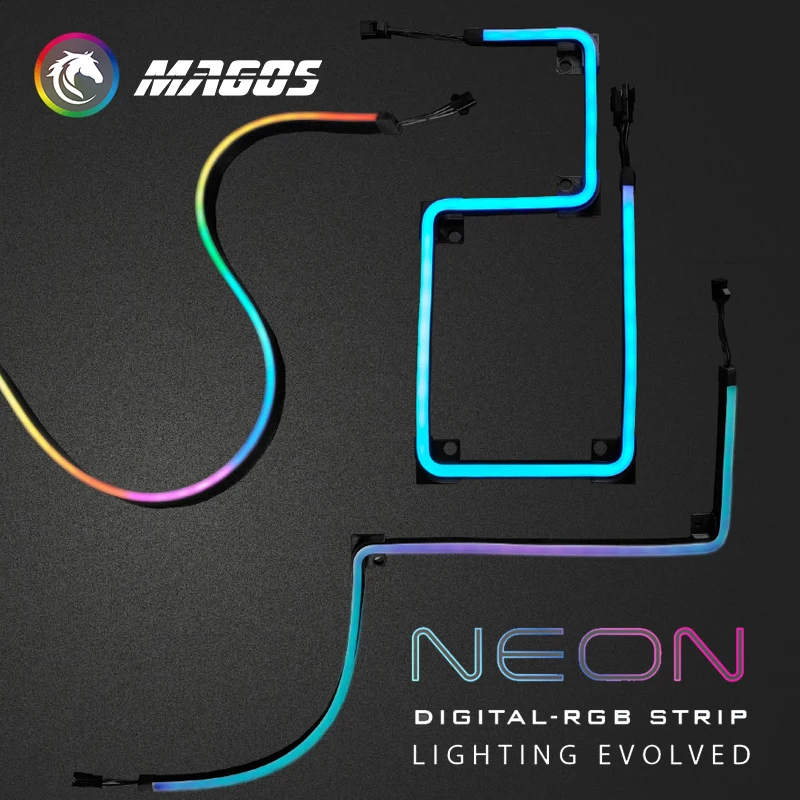 Phanteks-barra de Luz Neon para Decoração de pc Tira Led Rgb Tamanhos m1 m5 40cm 55cm 100cm 5v Argb Suporta Asus Giga Msi Sync Ventiladores e resfriadores - Imagem 2