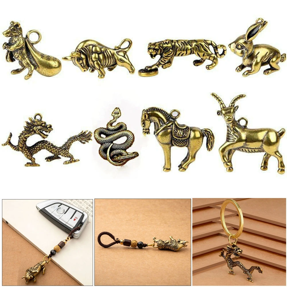 Copper Bull Ornament Keychain Decoration
