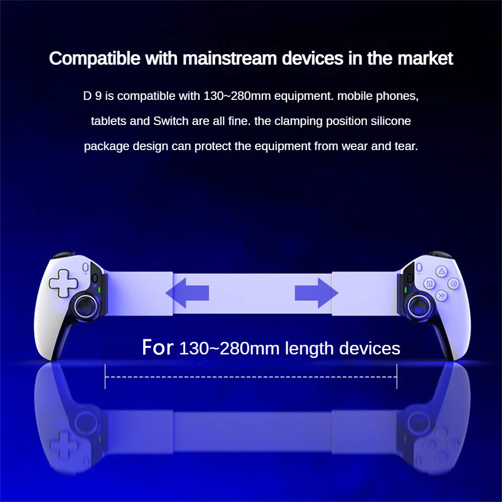 

Wireless Gamepad High Response Control Tablet D9 Double Hall Somatosensory Mobile Phone Game Handle Double Hall Gamepad Switch