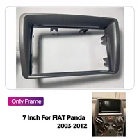 7 Inch Double DIN Car Frame for FIAT Panda 2003 2004 -2010 2011 2012  Black ABS Material Radio Dashboard Mounting Panel Kit - Image 5