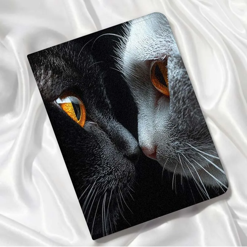 Artistic Black and White Kitten Tablet Case Cover