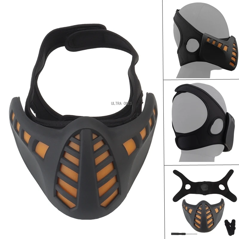 

Tactical Paintball Half Face Mask War Games Hunting Airsoft LED Masks Outdoor CS Cosplay Sports Equipment