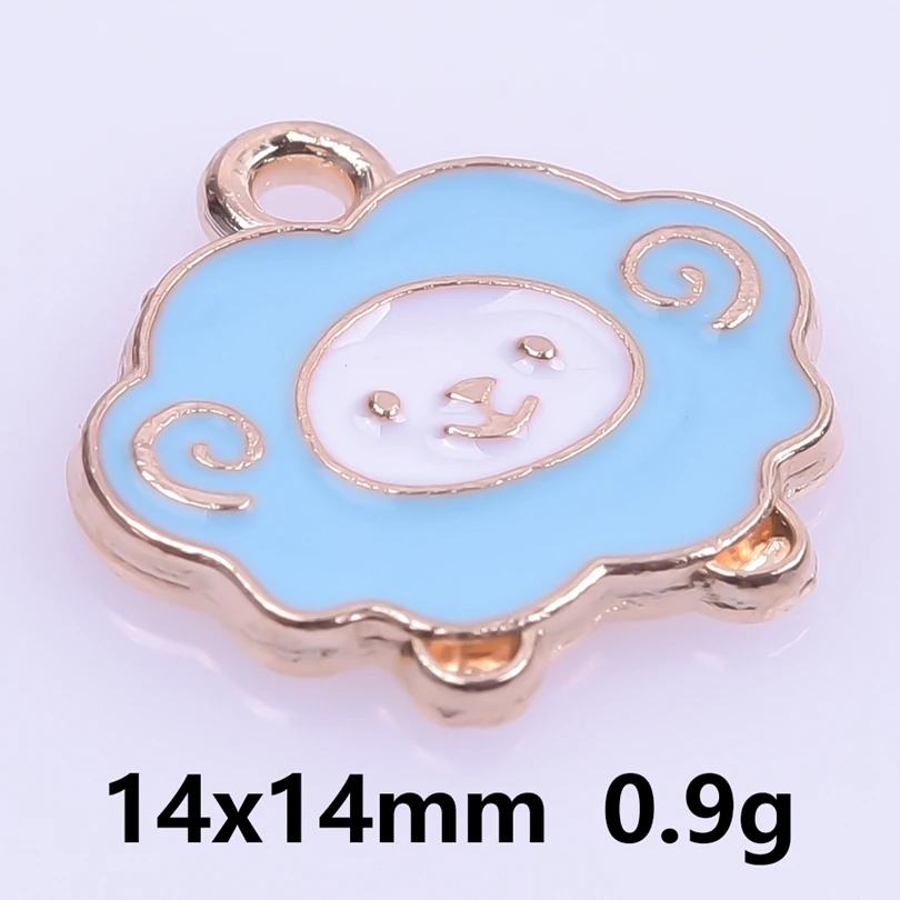 40 Pcs Alloy Oil Drops Sheep Pendants Blue Animal Cute Charms For Jewelry  Making Supplies Necklace Bracelet Earrings Accessories - AliExpress