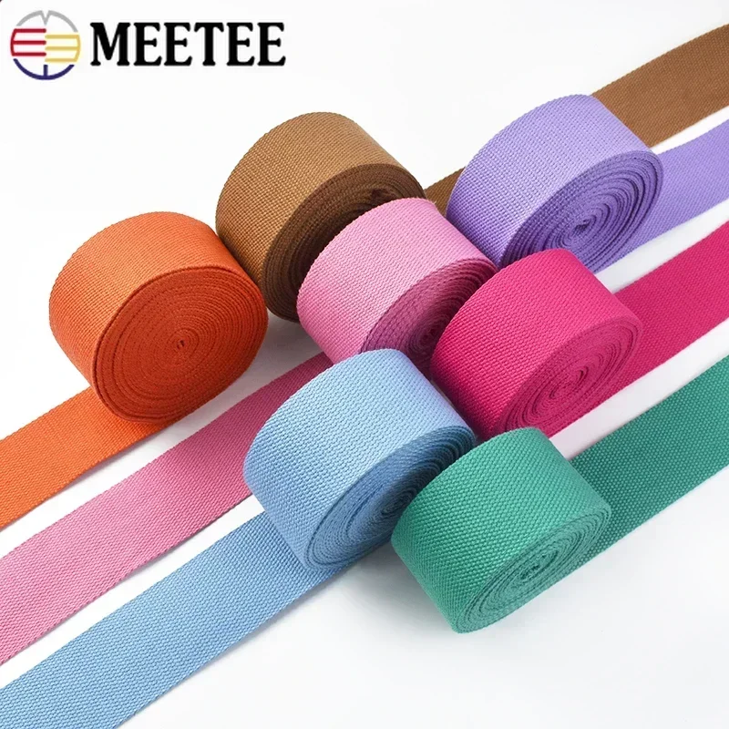 3Meters 50mm Thick 2mm Canvas Polyester Cotton Webbing Label Ribbon Bags Backpack Belt Strap Bias Binding Tape DIY Sewing Craft webbing ribbon polyester webbing ribbon