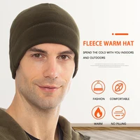 Winter Fleece Beanie Cycling Men Women Elastic Hiking Soft Thermal Commuting Ski Helmet Liner Hat Windproof Camping Cap Outdoor 3