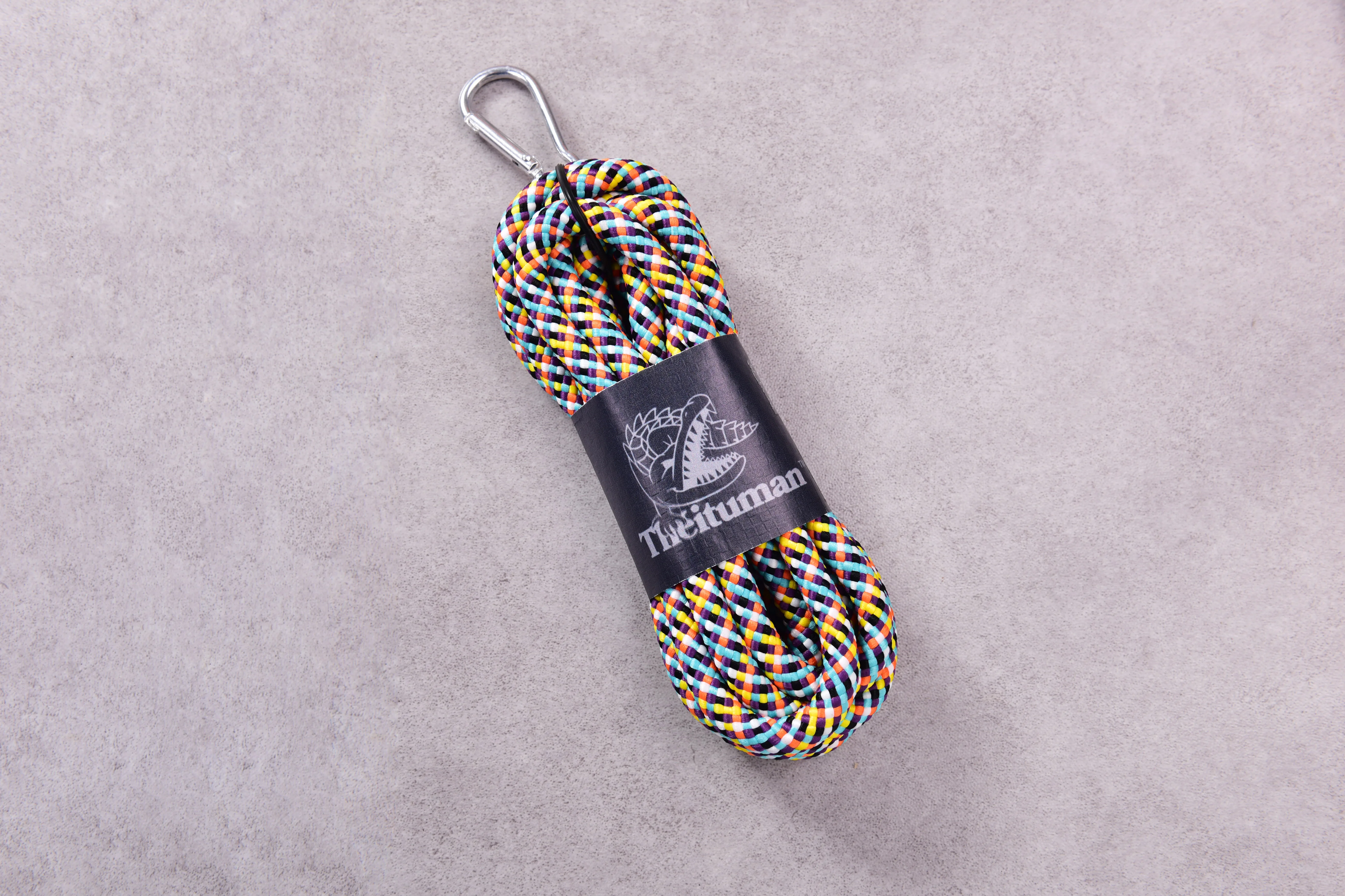 Vibrant Multicolored 8mm Polyester Braided Paracord - 3 Meters, Perfect for Pet Leashes and Safety Ropes