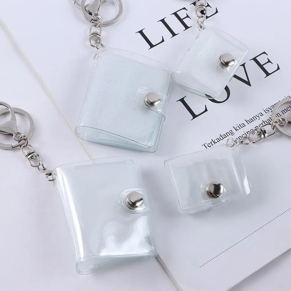 Photo Album Lover Albums Pendant Pictures Storage Photo Holder Interstitial Card Bag Card Book Keyring 1 2 Inch Photo Album Keychain