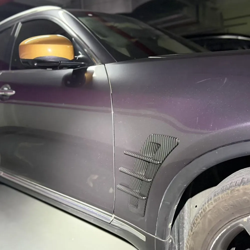 인피니티 FX35 FX37 FX50 QX70 2009-2013 프론트 펜더 사이드 에어벤트 커버 트림 외부 스포일러 가드 윙 자동차 액세서리