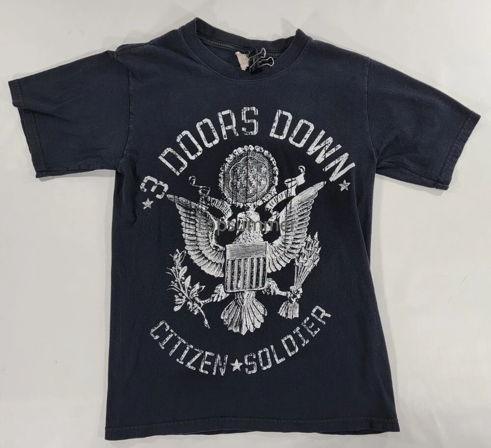 3 Porte Down Hard Rock Concert 2009 Tour Tee Shirt Uomo Taglia S Citizen Soldier