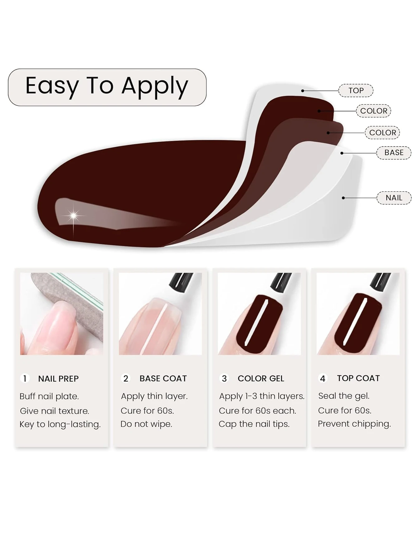 SJP Gel Top Coat set , Gel Booster and Base Coat, 1 PCS 15ML No Wipe Shiny Clear Combination for UV Light Curing Gel Nail Polish 6