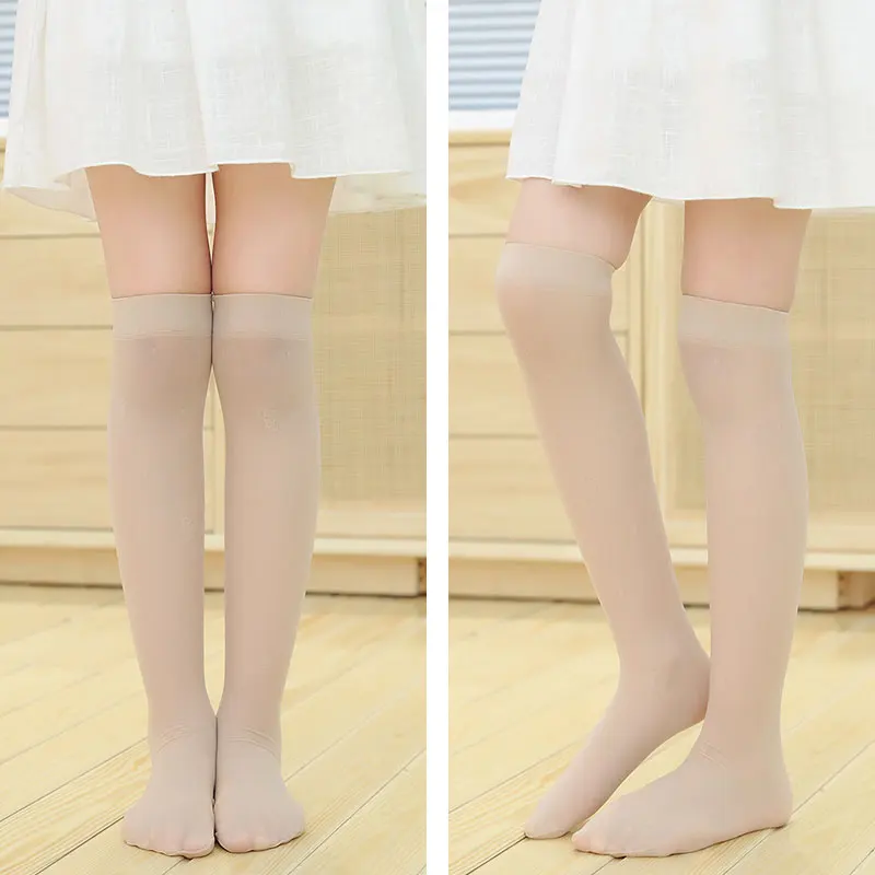 New Student Girls middle tube summer thin Cute Embroidery Cartoon rabbit stockings princess baby over the knee High Long Socks