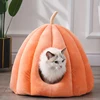 Warm Cat Cave Bed Pumpkin Hooded Dog Bed Kennel Warming Cuddler Sleeping House Cushion for Small Cats Dogs Puppy Kitten Rabbit 1