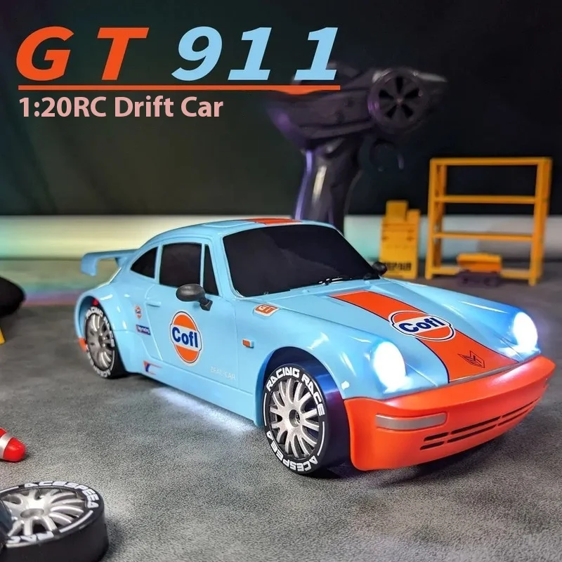 1:20 Rc Drift Remote Control Car Gt 911 High-Speed Car 4wd 2.4g  Electric Proportional Throttle Four-Wheel Drive Racing Boy Toy 2