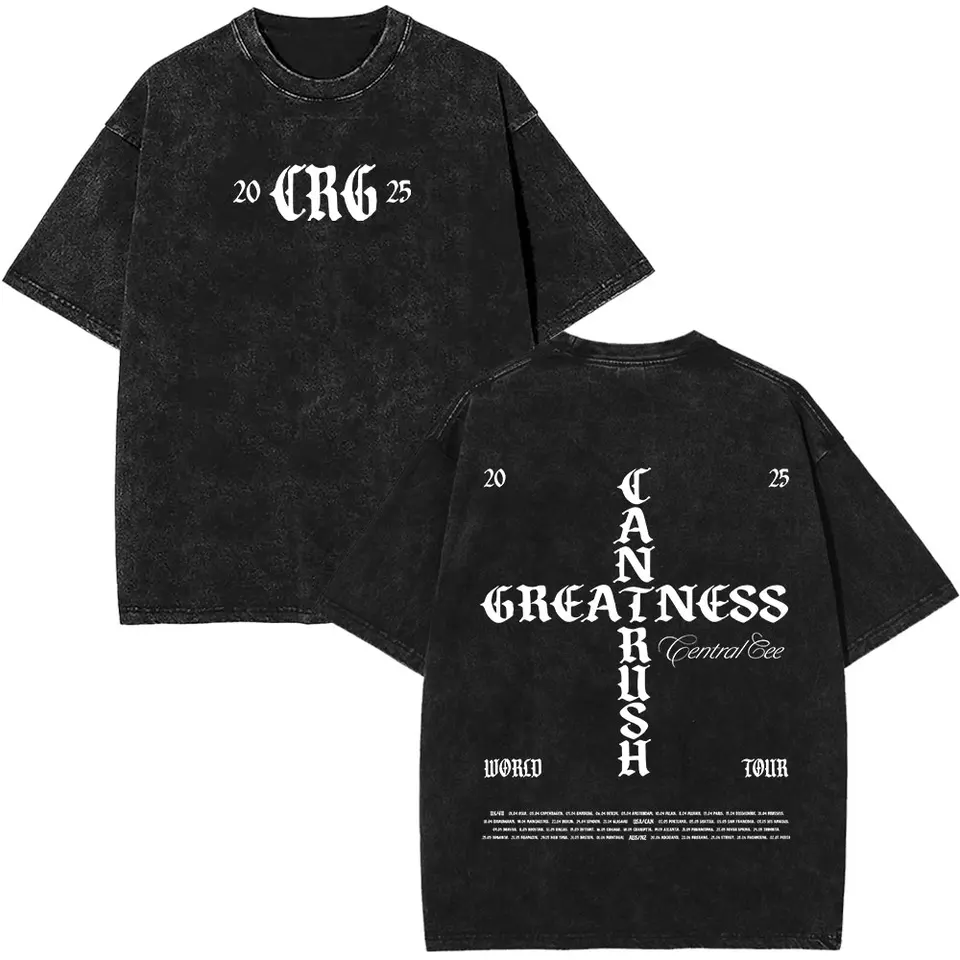 Central Cee CAN'T RUSH GREATNESS World Tour 2025 Washed T-shirt