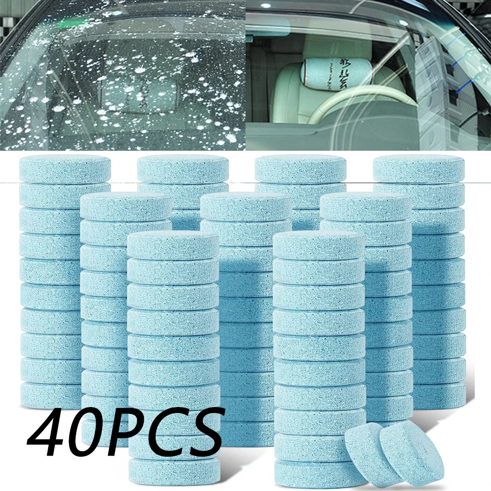 5/10/20/40 Pcs Car Windshield Glass Solid Cleaner Windscreen Wiper Effervescent Tablets Toilet Cleaning Car Accessories car window cleaner