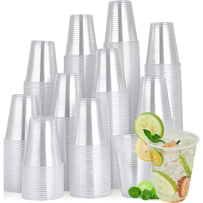 

480 Pack 12oz Clear Plastic Cups,Disposable Drinking Cups,Hot and Cold Drink Container for Water, Juice, Soda, Milk