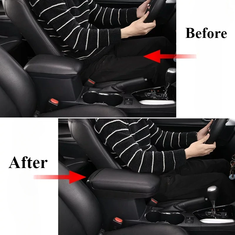 Armrest Box For Morris Garages MG ZS High-end Interior Modified Central Telescopic Slide Extended Leather Decorative Accessories
