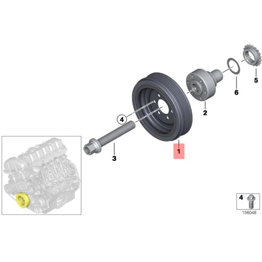 

Шкив коленчатого вала для BMW 11-12 X3 OEM: 1123 7577 663 11237577663