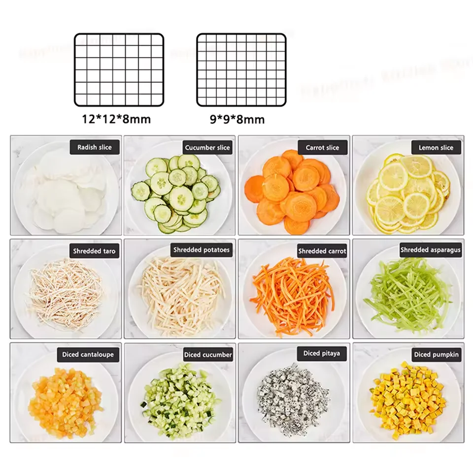 Electric Vegetable Slicer Automatic Vegetable Fruit Cutter Commercial Food Processor 3 blades 220-240V
