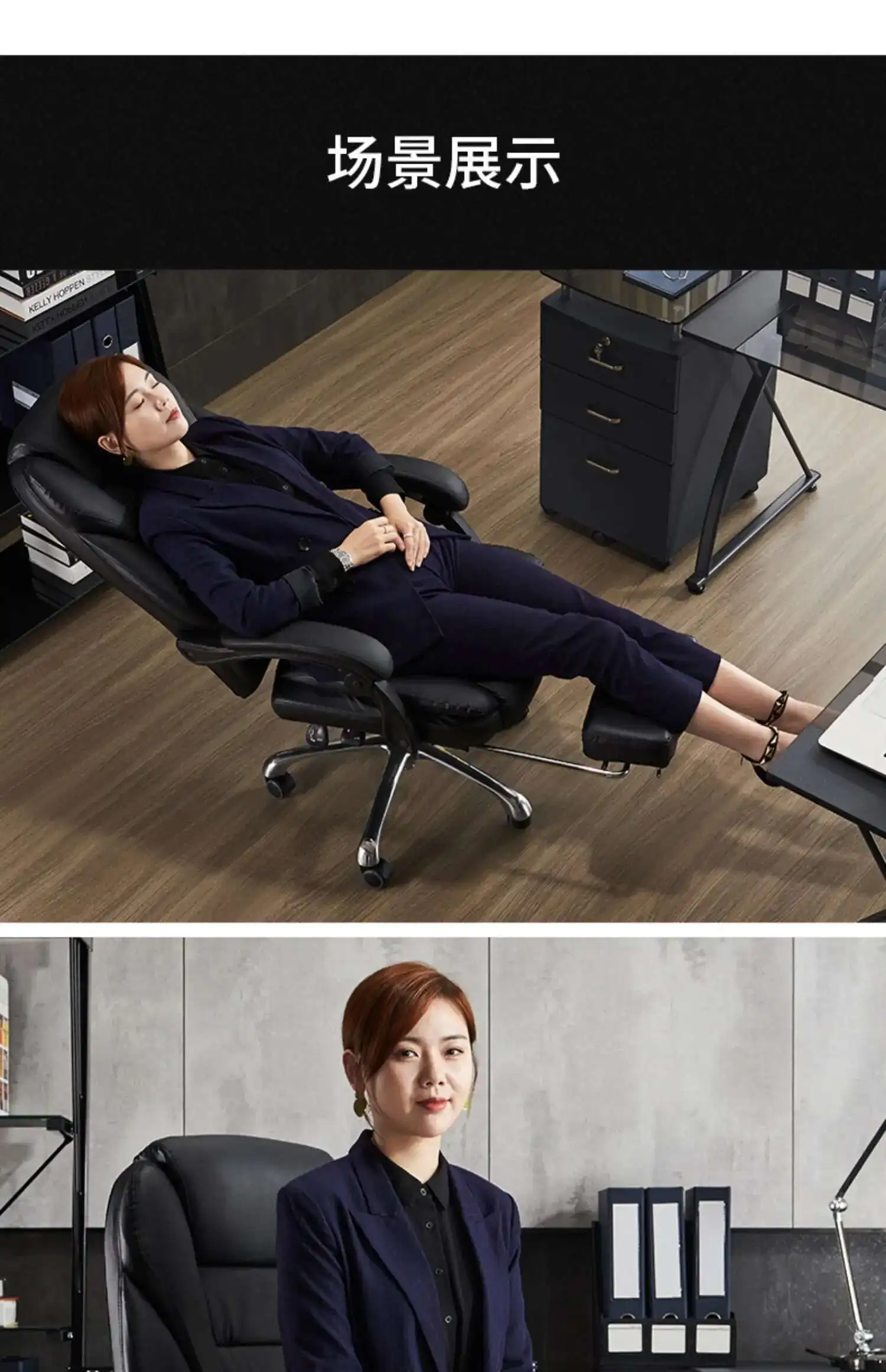 Executive Seat Office Chair Leather Study Wheels Modern Hand Relax Armchairs Library Fashion Cadeira Presidente Office Furniture