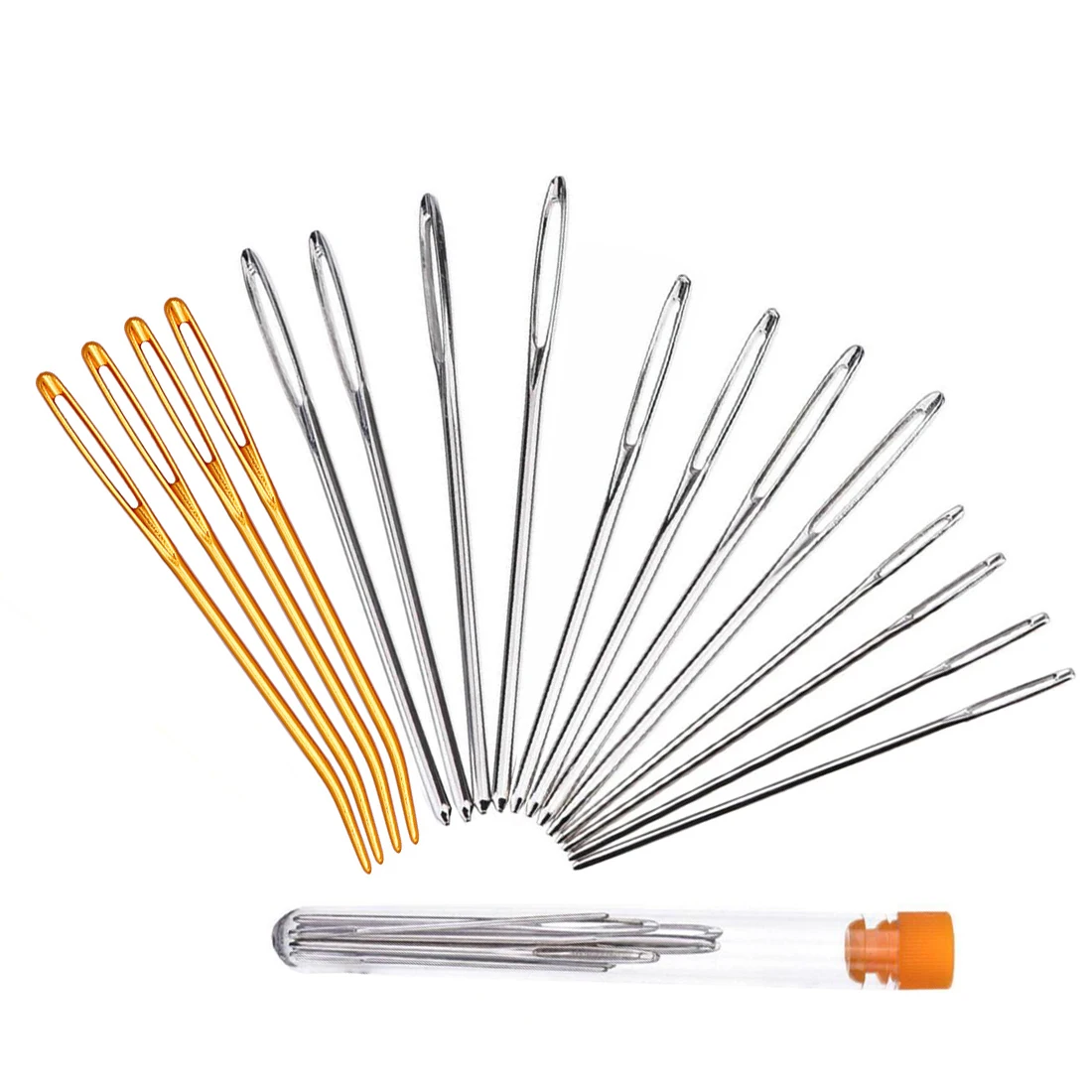 Large Eye Blunt Sewing Needle Set Cross Stitch Knitting Needles Handmade Leather Embroidery Thread Needle Sewing Accessories