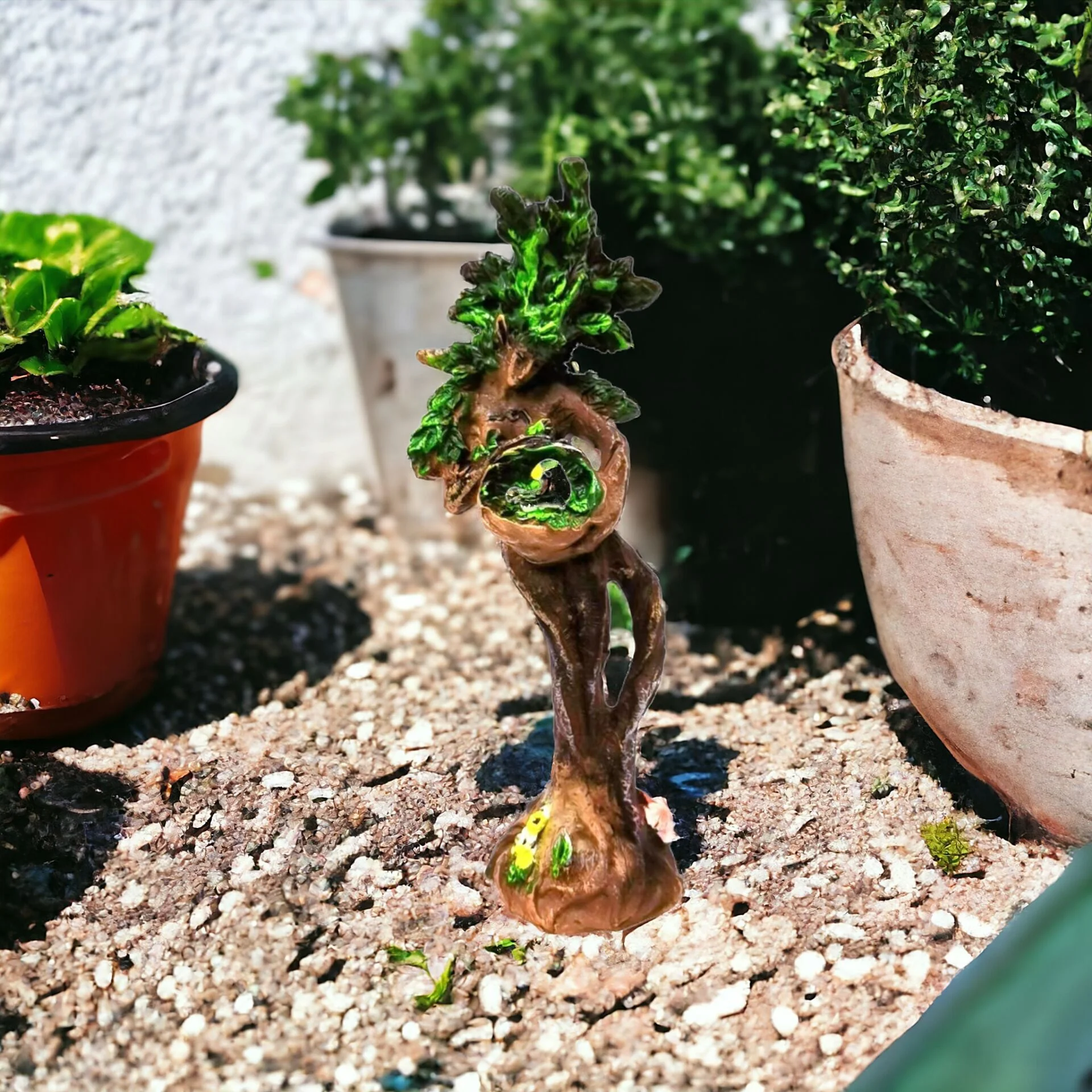 Estatua De Resina Diosa Del Bosque O Dríada - Figura Decorativa árbol, 18x8cm, Para Jardín O Interior