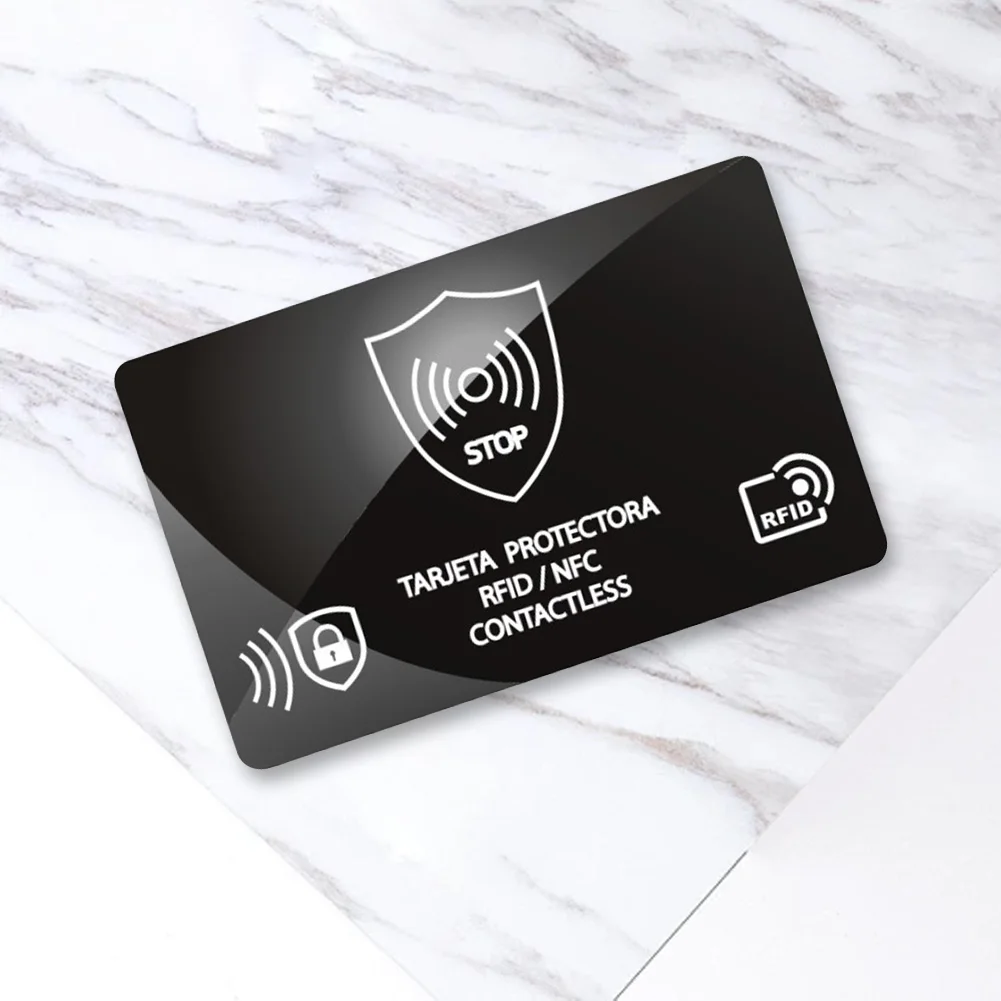 5Pcs RFID 차단 카드 한 카드는 전체 지갑을 보호합니다 RFID 카드 차단기 초박형 휴대용 신용 카드 보호기