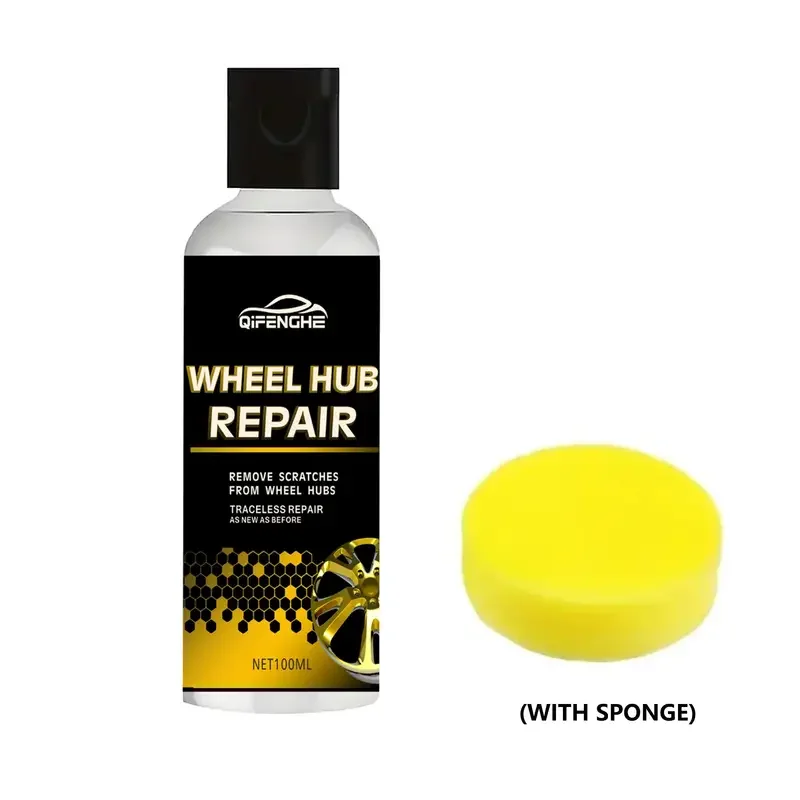 Automotive hub scratch repair kit, hub refurbishment and polishing, scratches and rust, high quality wheel care