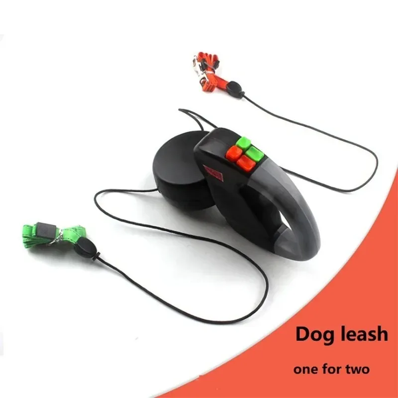 Leash for Two Dogs 3M Pet Double-headed Traction Rope Automatic One for Two Double-headed Dog Lead Dog Leash Supplies