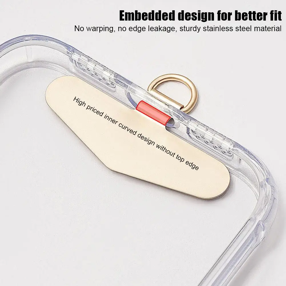 Universal Ultra-Thin Steel Phone Lanyard with Strap and Card Clip