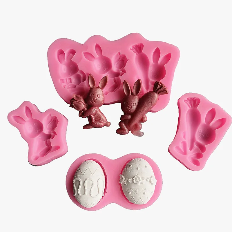 Rabbit Easter Cookie Mould Silicone Mold Fondant Cake Decorating Tool Gumpaste Sugarcraft Chocolate Forms Bakeware Tools | Дом и сад