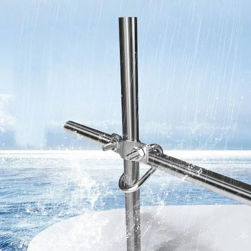 M8 M6 Galvanized Double U-shaped Screw Cross Bolt Steel Tube Fastener Clip Pipe Connector Scaffolding Fixing Clamp Cross tube rolling