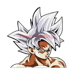 Fuwo Trading Goku – autocollants de voiture 3D en Pvc, dessin animé, Ultra Instinct, accessoires de voiture, imperméables, Anti UV 