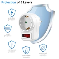 3 Pack EU Socket Power Adapter with Switch European Standard Power German Adapter Plug 250V 16A Electrical Socket Extension Plug - Image 3