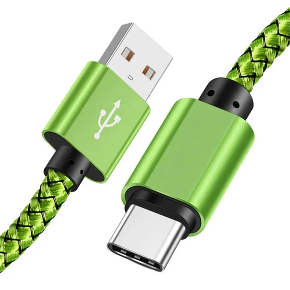 High-Speed Nylon Braided USB A to Type C Fast Charger Cable