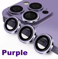 Triple Pack Camera Lens Protector with Enhanced Back Camera Protection Film - 15Pro (Purple)