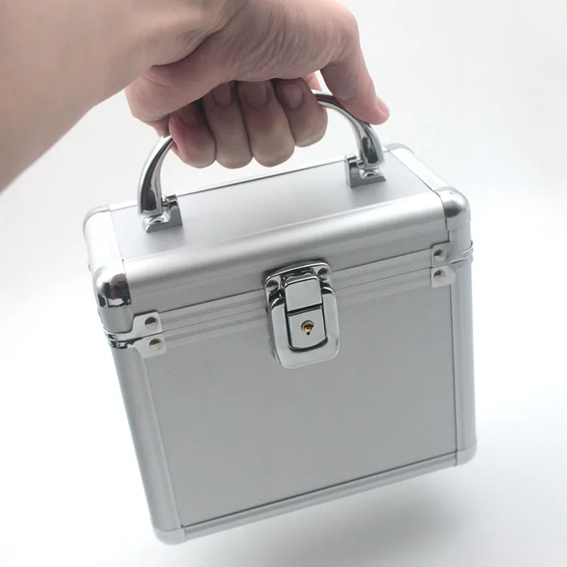EBTOOLS petite boîte en alliage d'aluminium Boîte de rangement pour machine  à tatouer Mini boîte à outils en aluminium portable
