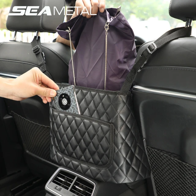 Sitz Organizer Für Auto Handtasche Halter Für Frauen Sitz Mitte  Kleiderbügel Tasche Auto Innen Tasche Trunk Organizer Verstauen Aufräumen -  AliExpress