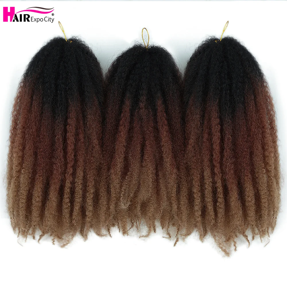 Marley Twist Braids Hair 14 Inch Synthetic Afro Kinky Curly Crochet Hair For Women Marley Braiding Hair Extensions
