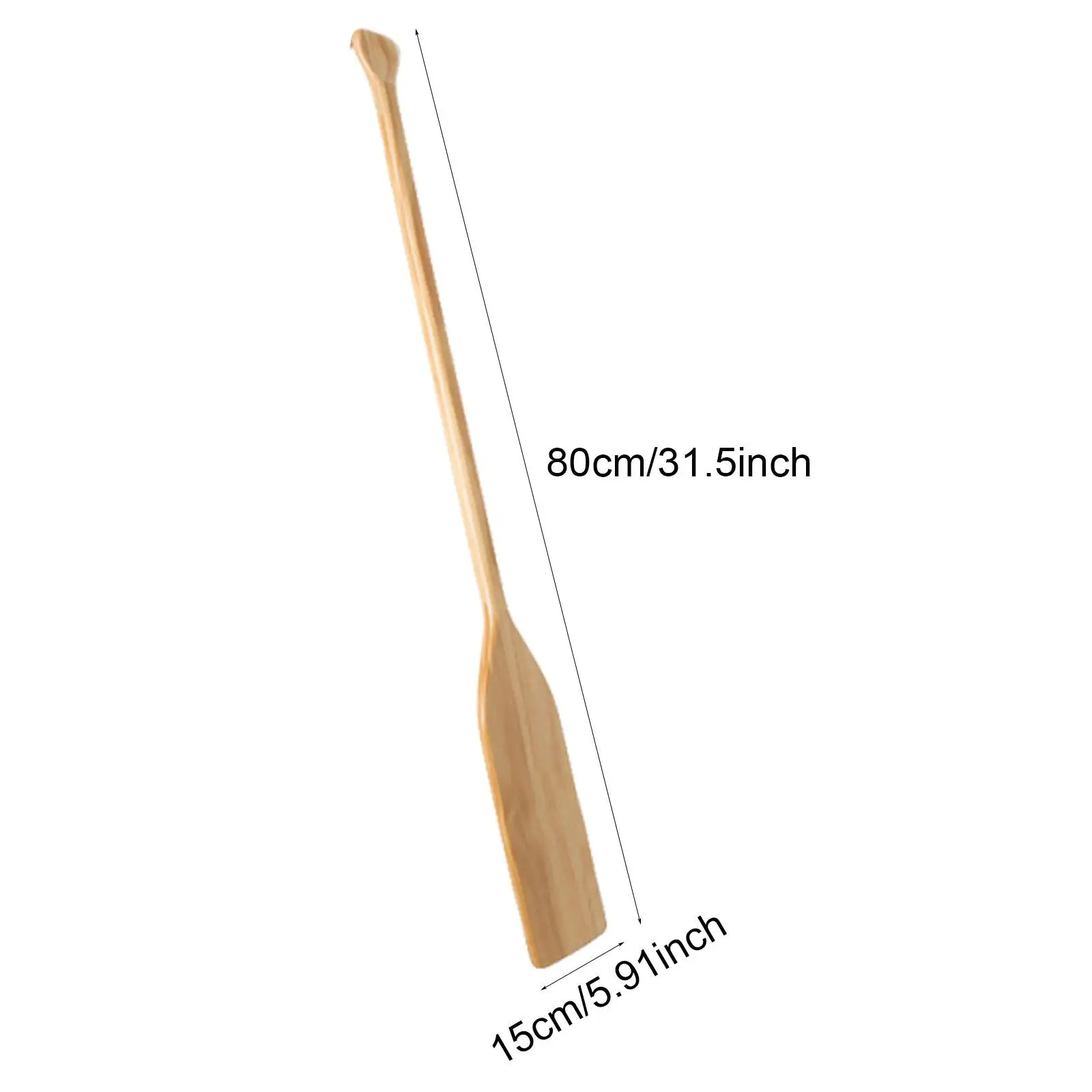 Floating Wood Boat Paddle Durable Canoe Oar T Grip Anti Scratch Edge Lightweight Paddle for Kayak Training and Recreational Use