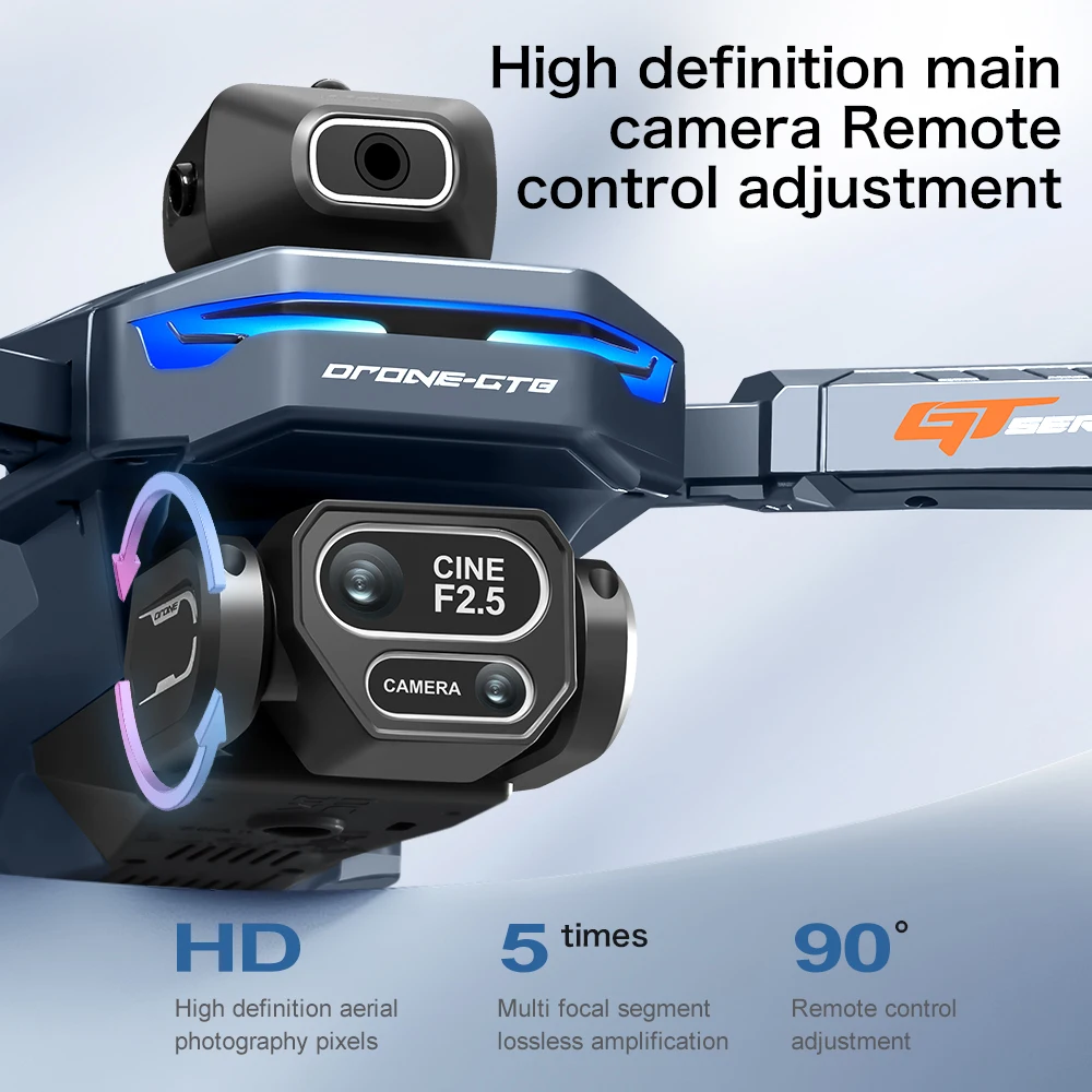 GT8 Drone 6K HD Camera Obstacle Avoidance Aerial Photography Brushless Drone with Screen Foldable RC Drone  four-axis Drone