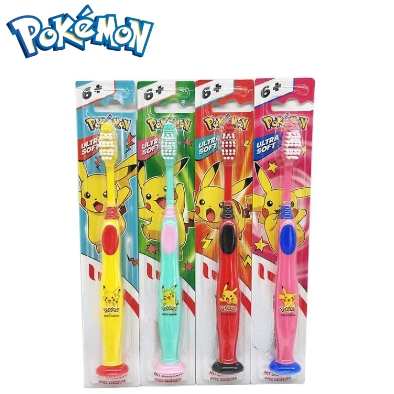 

Pokemon series Pikachu anime cartoon standing toothbrush single deciduous teeth new fashion toothbrush 6 years old wholesale