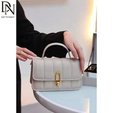 

DN Women's Handbags Shoulder Bag for Ladies Crossbody Purse Top Handle Bags for Women 2022 New Soft Vertical Thread Design